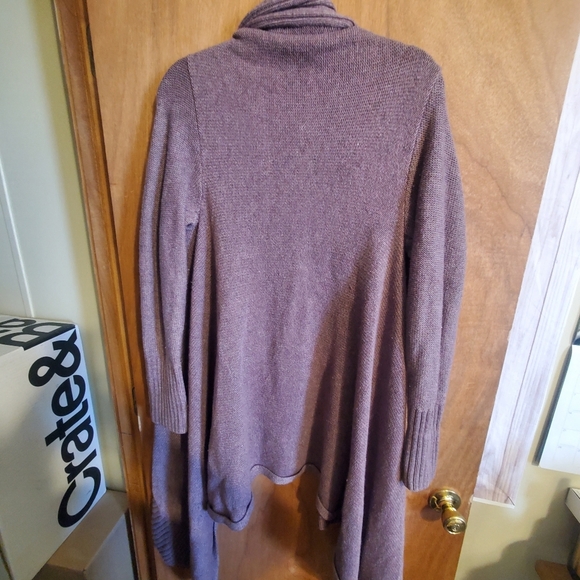 Moda International Dusty Purple Cardigan. Heathered. Waterfall Wool Blend Xl - Picture 8 of 8